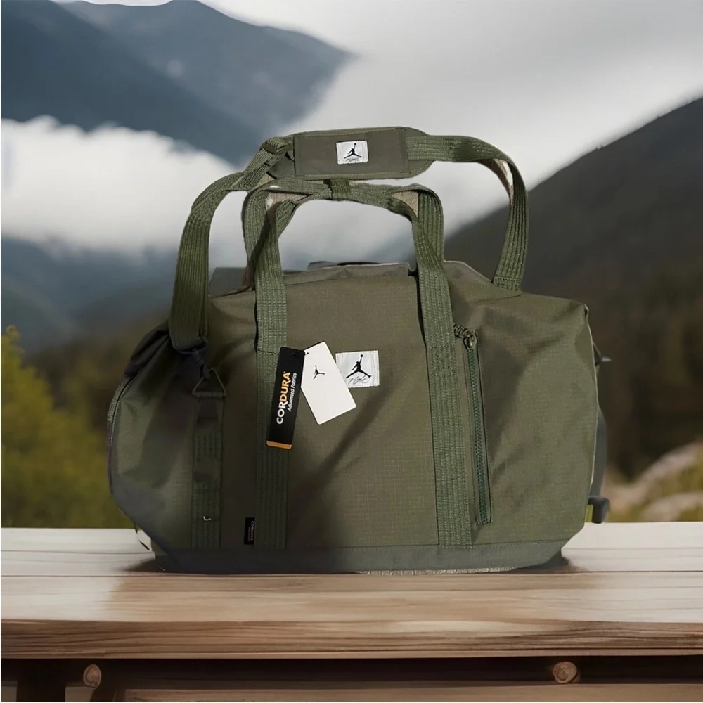 Nike Jordan Jam Flight Cordura Duffle Bag Sage Green Gym Bag MA0798 EF9 NWT - Picture 11 of 14